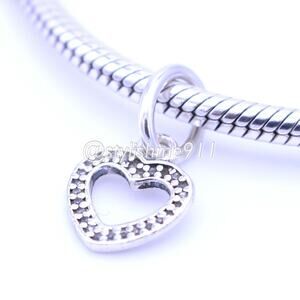 Authentic Pandora Silver Heart Pendant